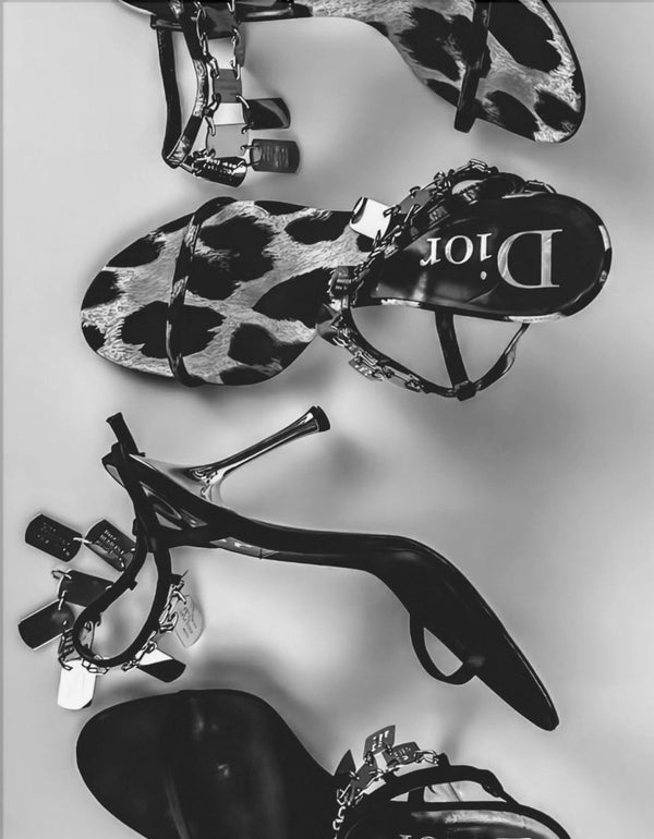Designer Heels – Fashion-Poster in Schwarz-Weiß