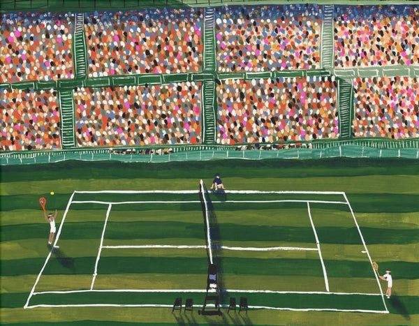 Matchday von oben – Tennis-Poster (Querformat)