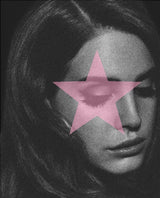 Pink Star Portrait Vertical Framed Poster
