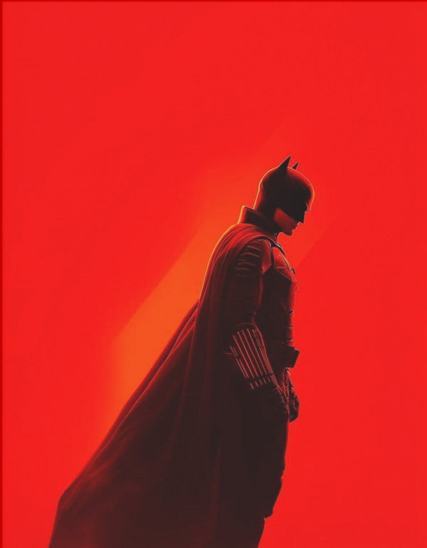 Batman-Silhouette – Red-Noir-Poster