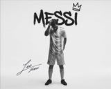 Messi – Portrait-Poster in Schwarz-Weiß