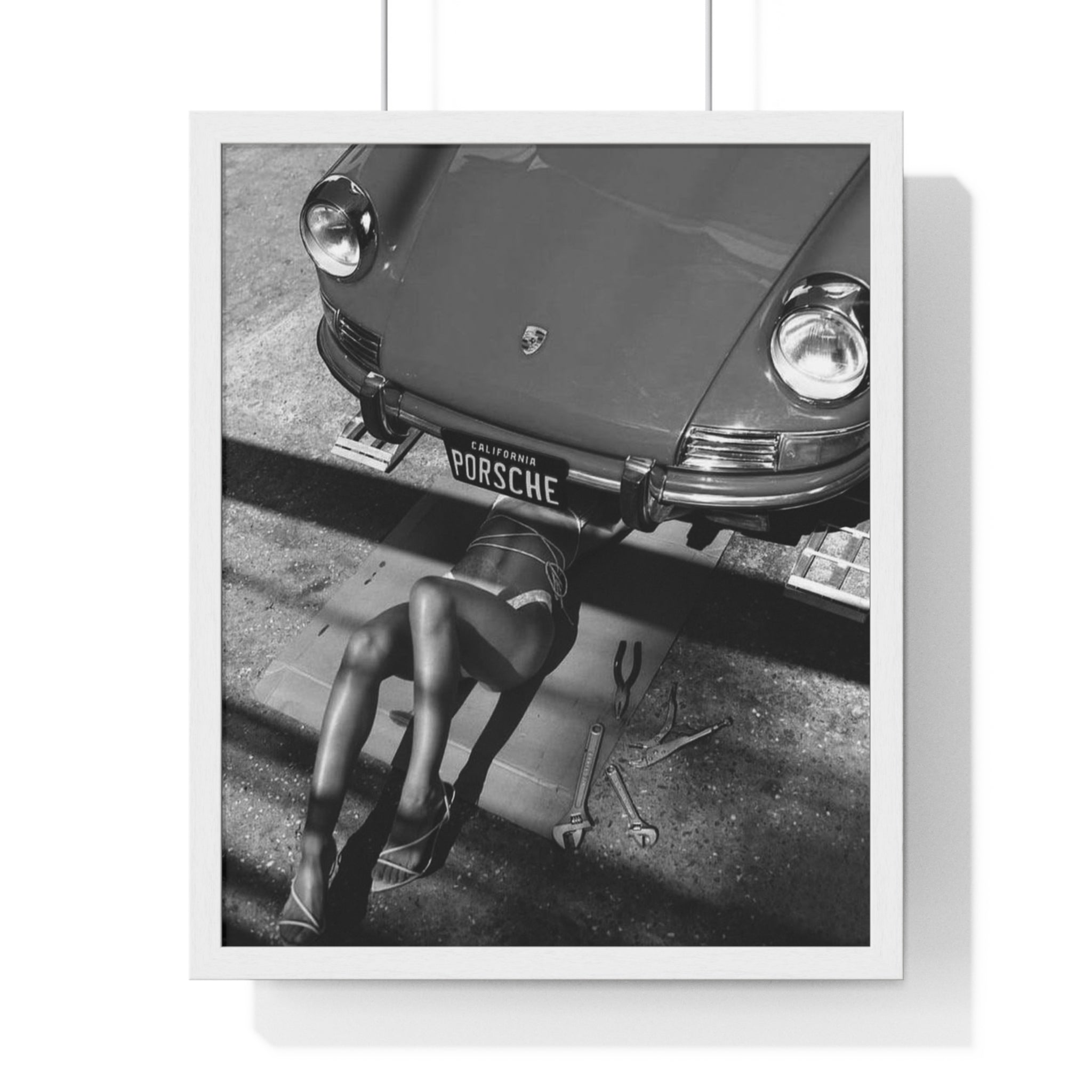 Vintage Porsche Garage Framed Poster