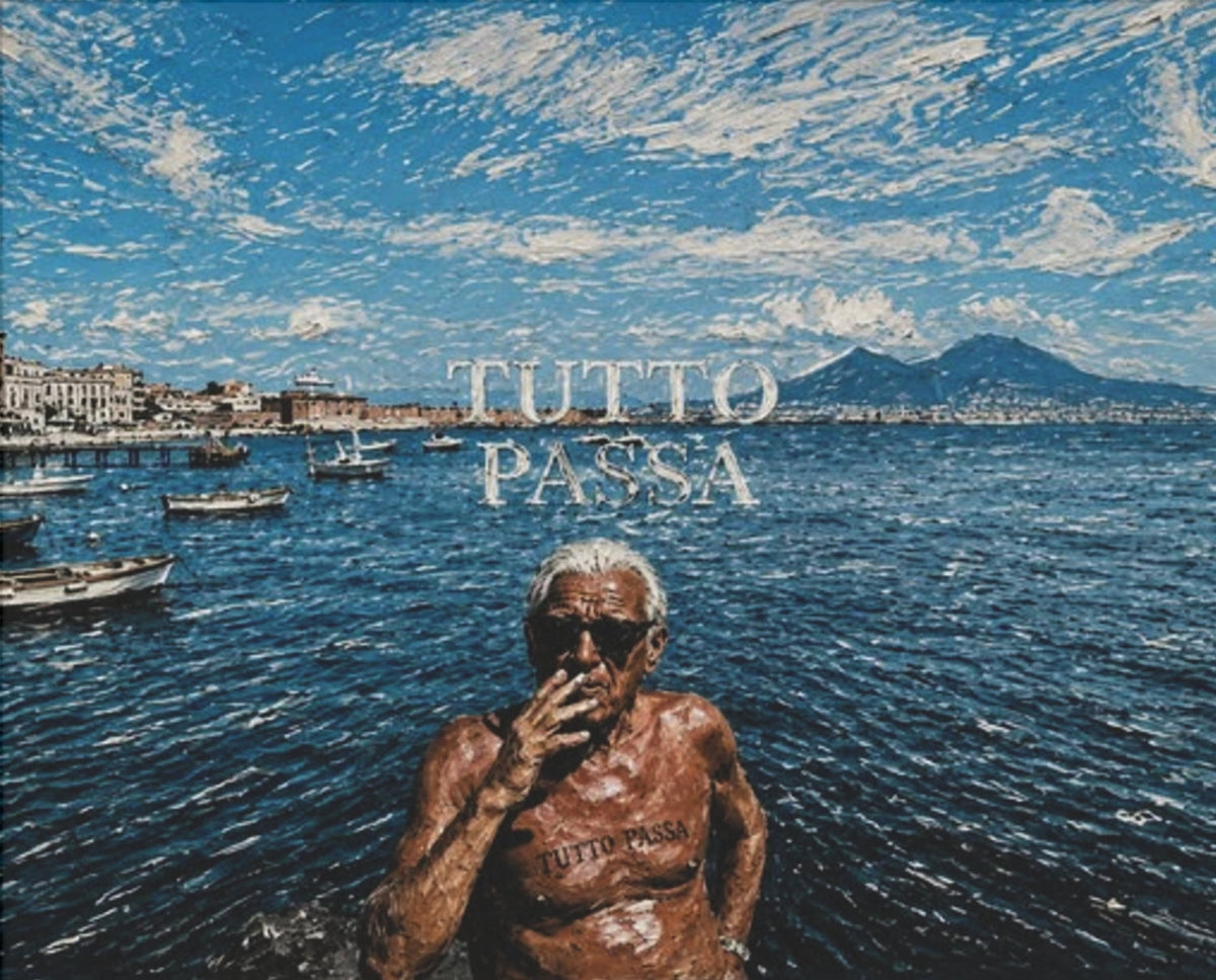 Tutto Passa – Mediterranes Vintage-Poster – Motiv in voller Größe