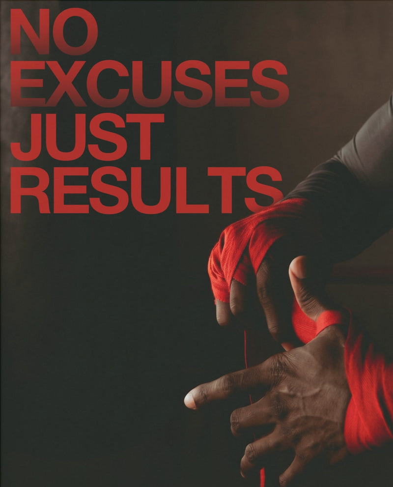 No Excuses, Just Results – Motivationsposter