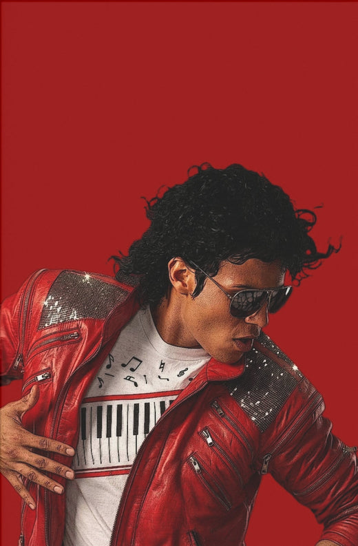 Red Retro – Musik-Poster im Pop-Art-Stil