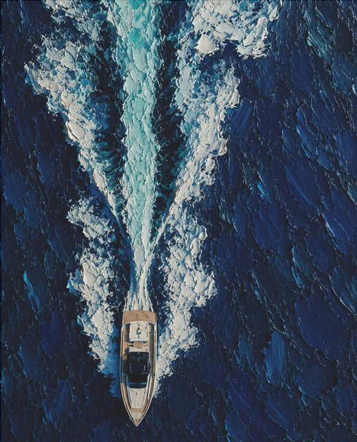 Yacht auf offener See – Ozean-Poster