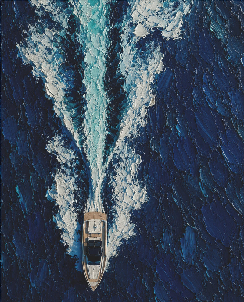 Yacht auf offener See – Ozean-Poster
