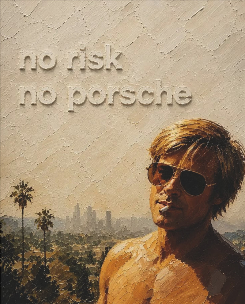 No Risk, No Porsche – Retro-Poster