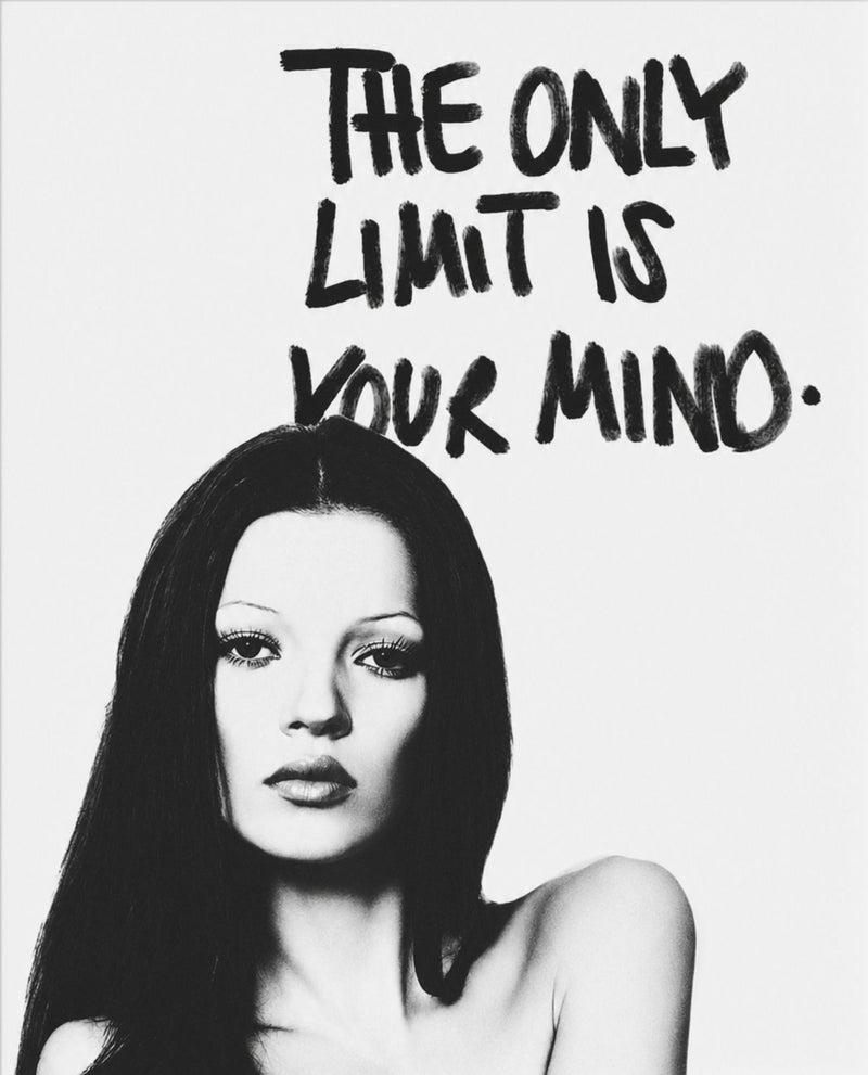 The Only Limit Is Your Mind – Schwarz-Weiß-Poster