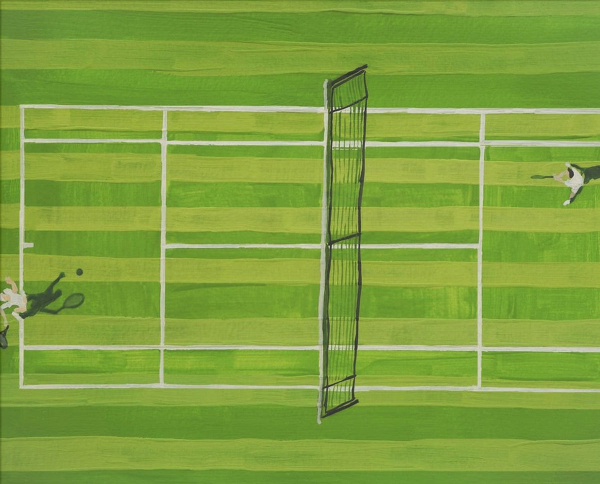 Tennis Court Aerial – Tennis-Poster – Motiv in voller Größe
