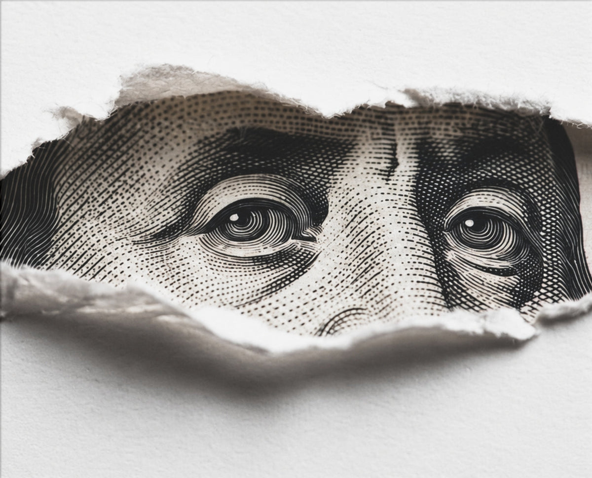Watching Eyes – Money-Art-Poster (Querformat) – Motiv in voller Größe