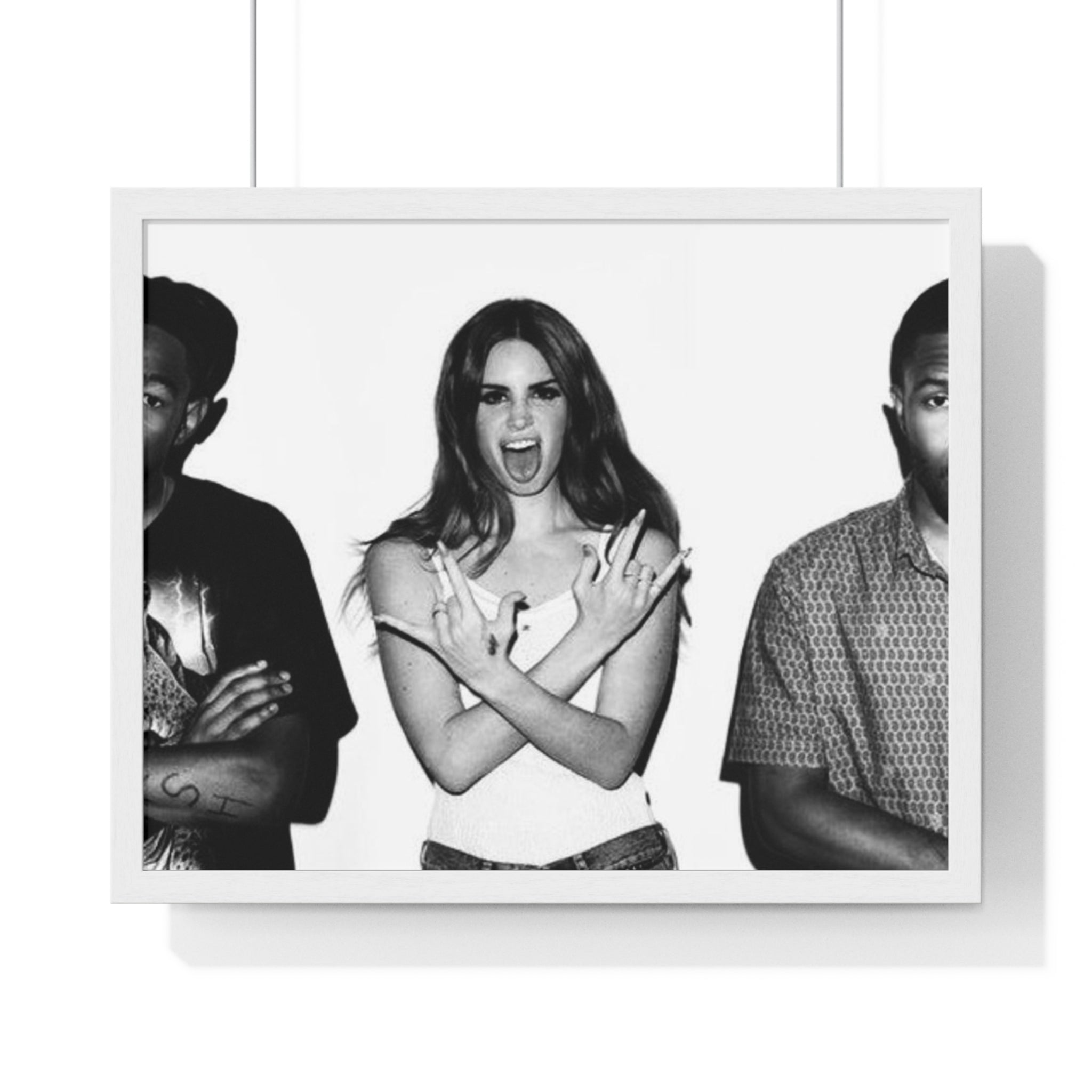 Black and White Pop Culture Trio Horizontal Framed Poster